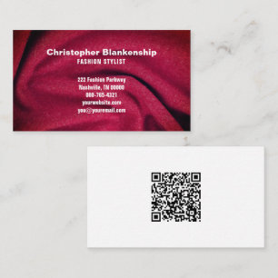 Anpassningsbar för QR-kod för Mode Designer Burgun Visitkort