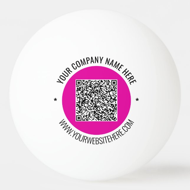 Anpassningsbar för QR-kodPing Pong Boll-exempel Pingisboll (Baksidan)