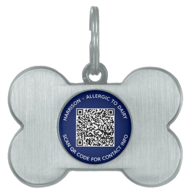 Anpassningsbar för QR-kodskannerbar kontaktlös Inf ID-bricka Husdjur (Framsidan)