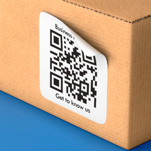 Anpassningsbar för QR-kodskanning för digitalt arb Fyrkantigt Klistermärke