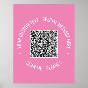 Anpassningsbar för QR-kodskanningsinformation Färg Poster