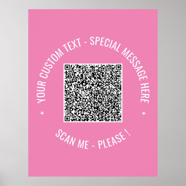 Anpassningsbar för QR-kodskanningsinformation Färg Poster (Framsidan)