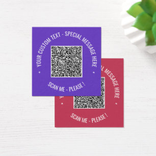 Anpassningsbar för QR-kodskanningsinformation, tex Fyrkantigt Visitkort