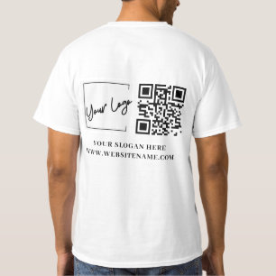 Anpassningsbar för QR-Logotyp för företag T Shirt