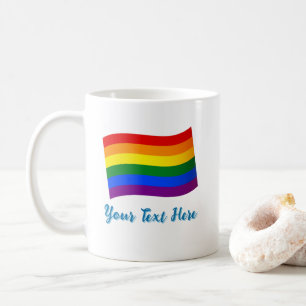 Anpassningsbar för Rainbow Flagga Gay pride LGBTQ- Kaffemugg