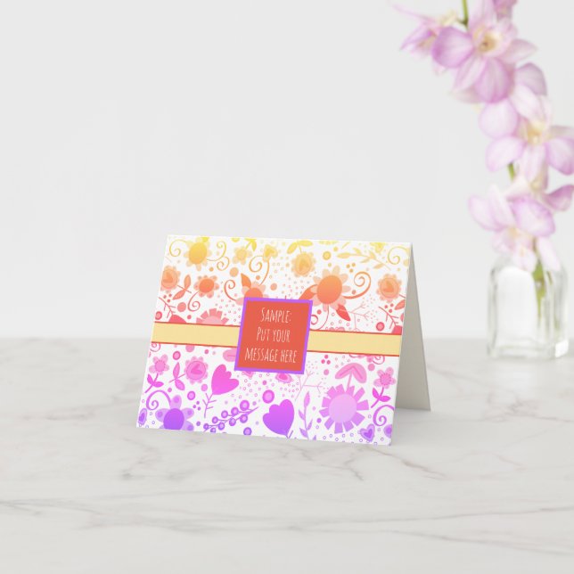 Anpassningsbar för regnbågsblommans Roligt Blommig Kort (Orkide)