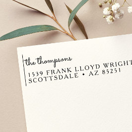 Anpassningsbar för returadress, Elegant, Bröllop Självfärgande Stämpel