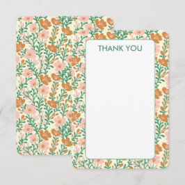 Anpassningsbar för Rosa av Grönt för Wildblommor E Tack Kort