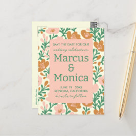 Anpassningsbar för Rosa av Grönt för Wildblomsterv Vykort