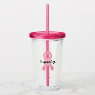 anpassningsbar för rosa av logotyp för bröstcancer take away mugg
