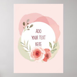 ANPASSNINGSBAR FÖR ROSA OCH GRÖNT AV MJÖLK FÄRG POSTER