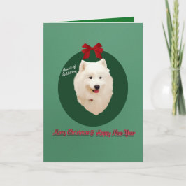 Anpassningsbar för samoyed Jul Helgdag Card Helgkort