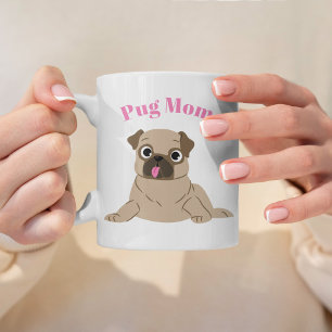 Anpassningsbar för skadlig Pug Illustration-foto " Kaffemugg
