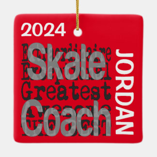 Anpassningsbar för Skate Coach Extraordinaire Julgransprydnad Keramik