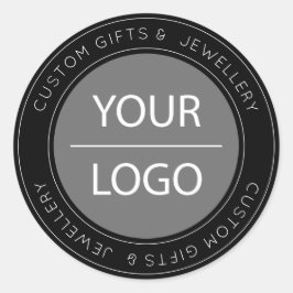 Anpassningsbar för små företag - modern LOGOTYP fö Runt Klistermärke