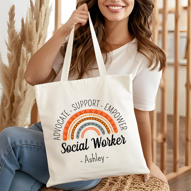 Anpassningsbar för Social Worker LSW MSW Gifts Tygkasse (Skapare uppladdad)