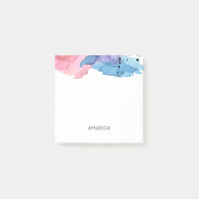 anpassningsbar för söt av vattenfärgsdesign efter  post-it block (Framsida)