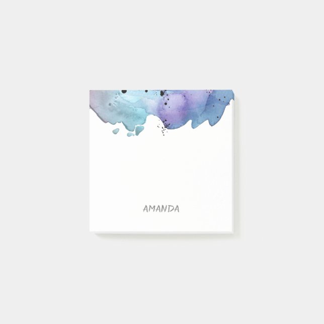 anpassningsbar för söt av vattenfärgsdesign efter  post-it block (Framsida)