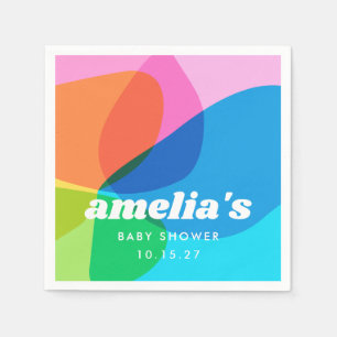 Anpassningsbar för spädbarn i för färgad Abstrakt Pappersservett