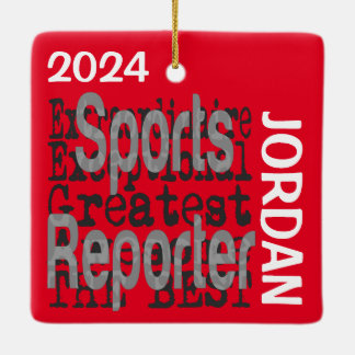 Anpassningsbar för Sports Reporter Extraordinaire Julgransprydnad Keramik