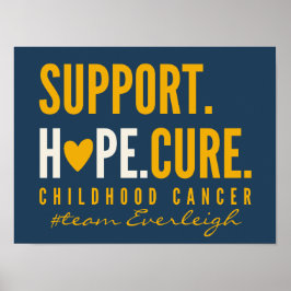 anpassningsbar för stöd för barncancer Poster Skri