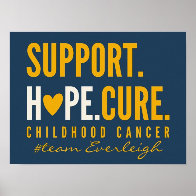 anpassningsbar för stöd för barncancer Poster Skri (Framsidan)