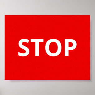 Anpassningsbar för stoppsignatur för röd varnin poster