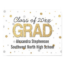 Anpassningsbar för Studentfest av guldfetter Glitt