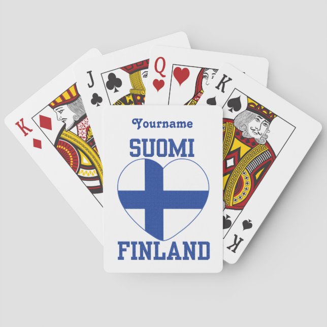 Anpassningsbar för SUOMI som FINLAND leker kort Spelkort (Baksidan)