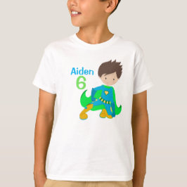 Anpassningsbar för Super Boy Födelsedagsfest Kids Tee Shirt