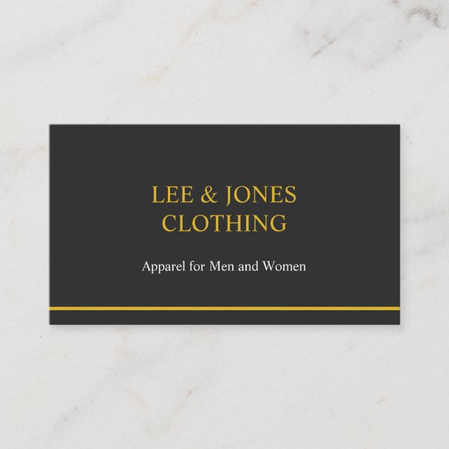 anpassningsbar för svart professionell visitkort (Framsida)