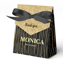 Anpassningsbar för Svarta gnistran glitter i guld