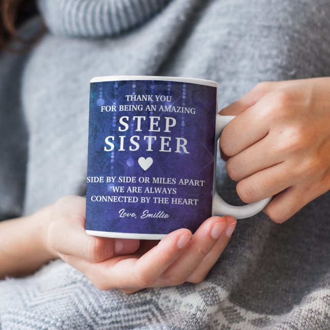 Anpassningsbar för Tack Heartfilt Message Kaffemugg (Stepsister Thank You Heartfelt Message Custom Coffee Mug
)