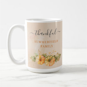 Anpassningsbar för tacksam familjefulla Thanksgivi Kaffemugg