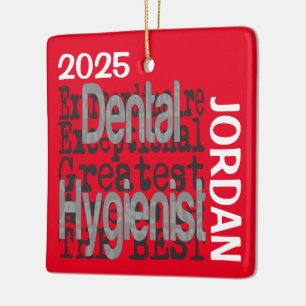 Anpassningsbar för tandhygienist Extraordinaire Julgransprydnad Keramik
