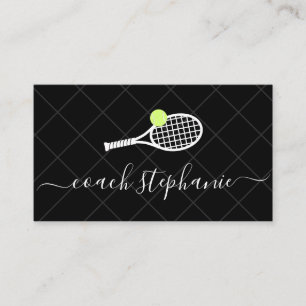 Anpassningsbar för tennis Coach Instructor Modern Visitkort