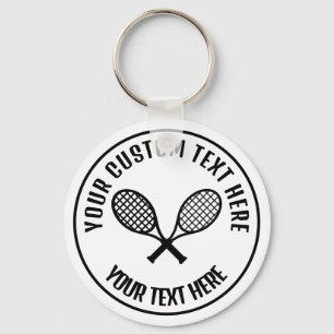 Anpassningsbar för tennis Rackets Icon Nyckelring