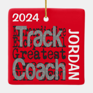 Anpassningsbar för Track Coach Extraordinaire Julgransprydnad Keramik