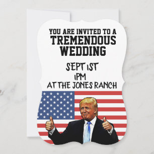 ANPASSNINGSBAR FÖR TRUMP WEDDING INVITATIONS INBJUDNINGAR
