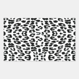 Anpassningsbar för tryck för snöLeopard Rektangulärt Klistermärke