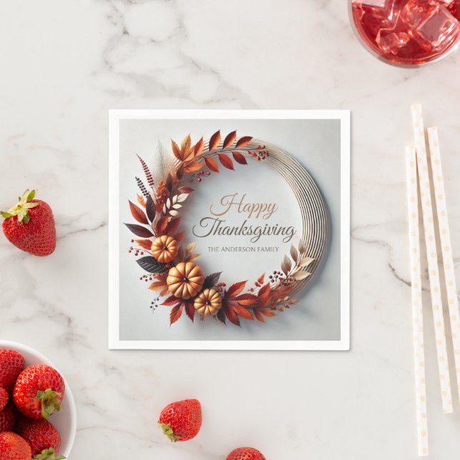 Anpassningsbar för utandning av modern Happy thank Pappersservett (Insitu)