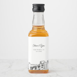 Anpassningsbar för välkomstgåva från Fort Worth Pa Spritflaskor Etikett