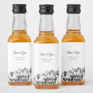 Anpassningsbar för välkomstgåva från Portland Part Spritflaskor Etikett