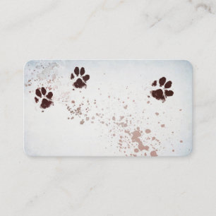 anpassningsbar för vattenfärgsdesign för hund visitkort