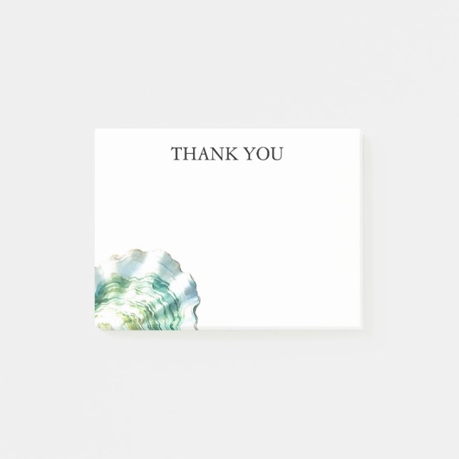 Anpassningsbar för vattenfärgsostron, Snäcka Post-it Block (Framsida)