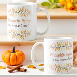 Anpassningsbar för Vicen Säsong på hösten Pumpkin Kaffemugg