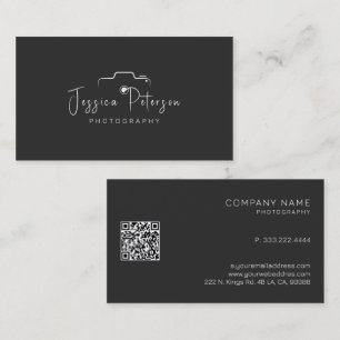Anpassningsbar för vit fotografi, logotyp, modern visitkort