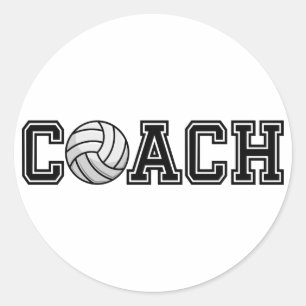 Anpassningsbar för Volleyball Coach Runt Klistermärke