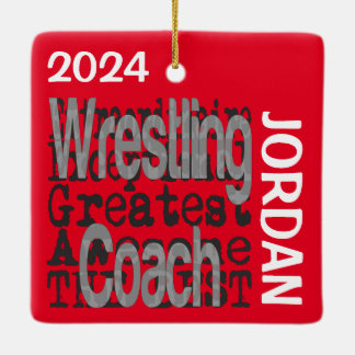 Anpassningsbar för Wrestling Coach Extraordinaire Julgransprydnad Keramik
