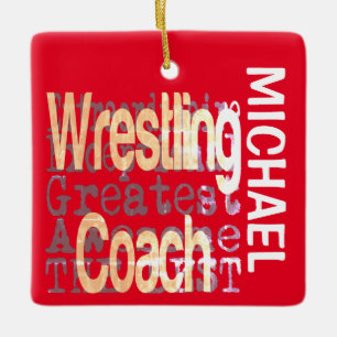 Anpassningsbar för Wrestling Coach Extraordinaire Julgransprydnad Keramik